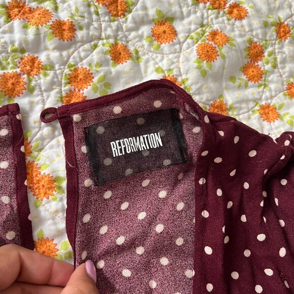 Reformation Irene Dress in Polka Dot (0, XS) - Picture 6 of 10